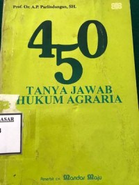 Image of 450 tanya Jawab Hukum Agraria