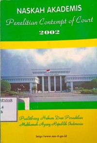 Image of NASKAH AKADEMIS PENELITIAN CONTEMPT OF COURT