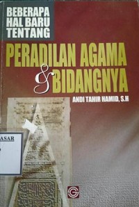 Image of PERADILAN AGAMA DAN BIDANGNYA